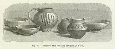 Cerámicas encontradas en los alrededores de París de French School