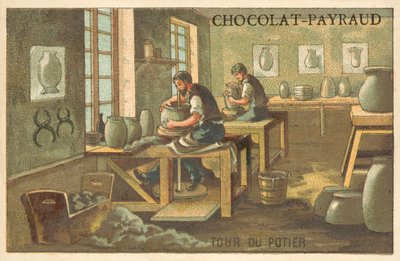 Rueda de alfarero (cromolitografía) de French School
