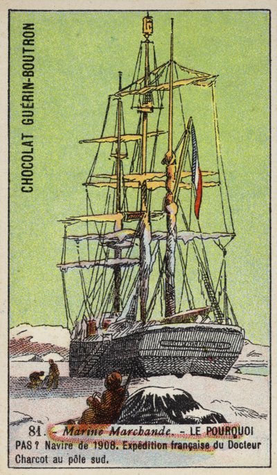 Pourquoi Pas, barco usado en la expedición francesa al Polo Sur de Jean-Baptiste Charcot de 1908-1910 de French School
