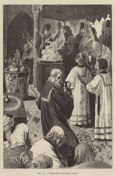 Preparación de los santos óleos de French School