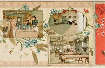 Preparación de pasta en una fábrica, c.1900 de French School