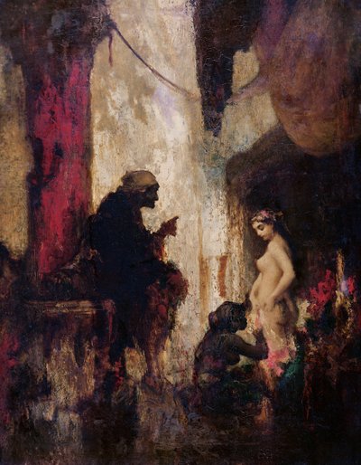 Preparativos para el Sabbat de las Brujas, primera mitad del siglo XIX de French School