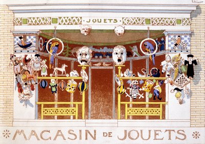 Presentación de artículos en una tienda de juguetes de French School