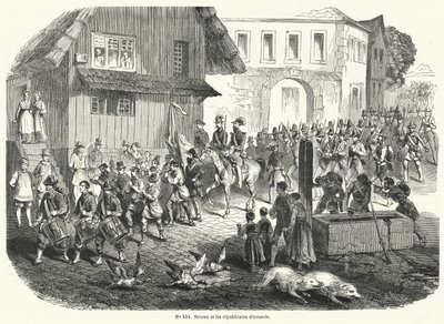 Procesión de Gustav Struve y republicanos alemanes, Revolución de 1848 de French School