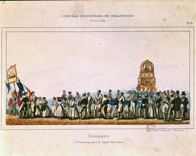 Procesión de los panaderos en Estrasburgo, 25 de junio de 1840 de French School