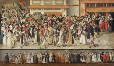 Procesión de la Liga Santa en la Île de la Cité de French School