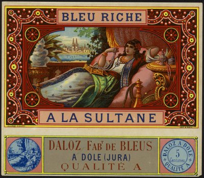 Etiqueta de producto para Bleu Riche a la Sultane de French School