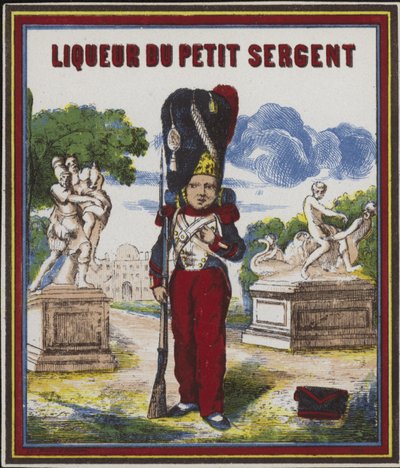 Etiqueta de producto para Liqueur du Petit Sergent de French School