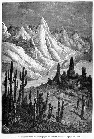 Proyección imaginaria de un paisaje de Venus - en 