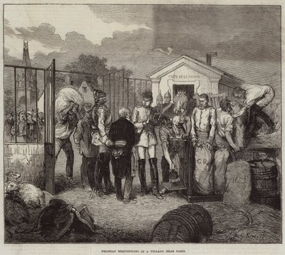 Requisiciones prusianas en un pueblo cerca de París de French School