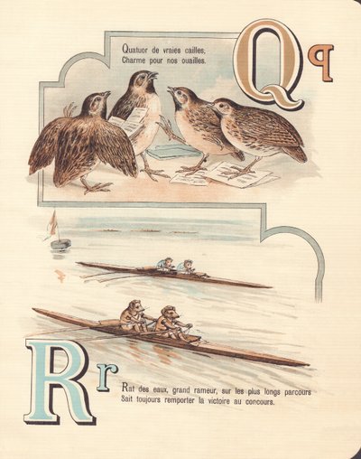 Q A: Codorniz, cuarteto, rata, carrera de French School