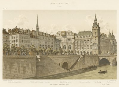 Quai aux Fleurs, 1855 de French School