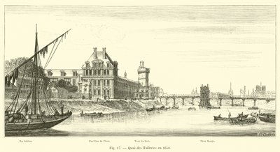 Muelle de las Tullerías en 1650 de French School