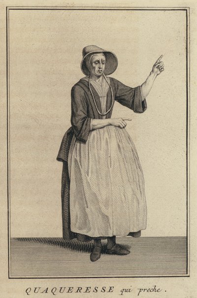 Mujer cuáquera predicando de French School