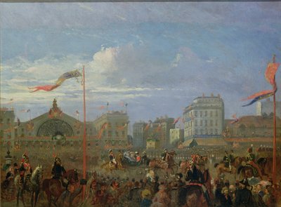 La Reina Victoria (1819-1901) llegando a la Gare de l