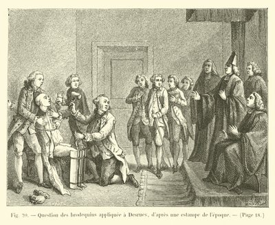 Cuestión de los brodequines aplicada a Desrues de French School
