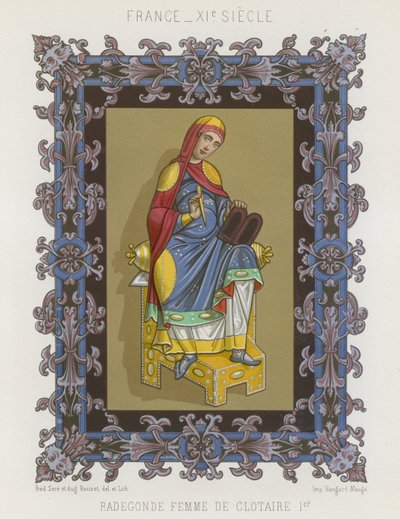 Radegunda, esposa de Clotario I de French School