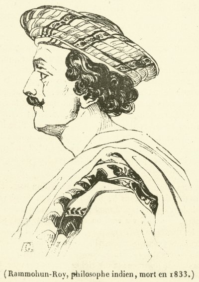 Rammohun-Roy, filósofo indio, muerto en 1833 de French School