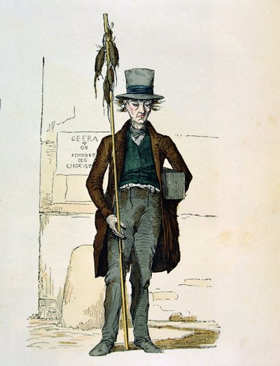 Vendedor de veneno para ratas, 1845 de French School