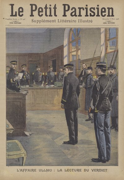 Lectura del veredicto en el juicio por traición de Charles Benjamin Ullmo de French School