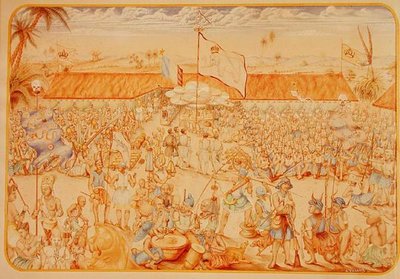 Recepción dada por el Rey de Dahomey para los enviados franceses de French School
