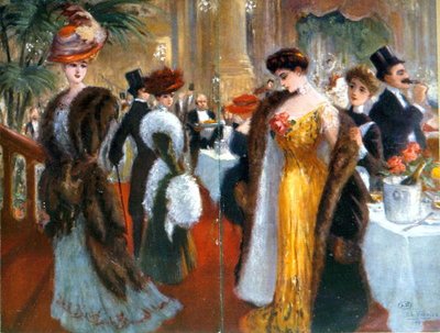 Recepción en París c.1905-10 de French School