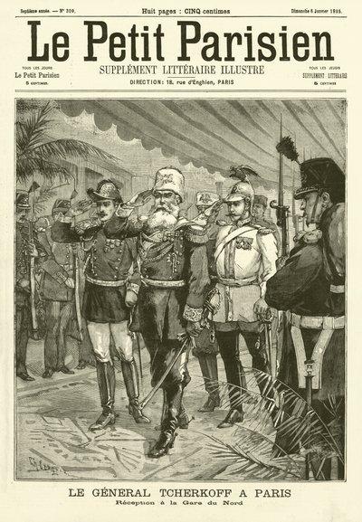 Recepción del general ruso Chertkov en la Gare du Nord, París de French School