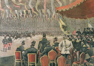 Recepción del Zar Alejandro III (1845-1894) en París, ilustración de Le Petit Journal, noviembre de 1893 de French School