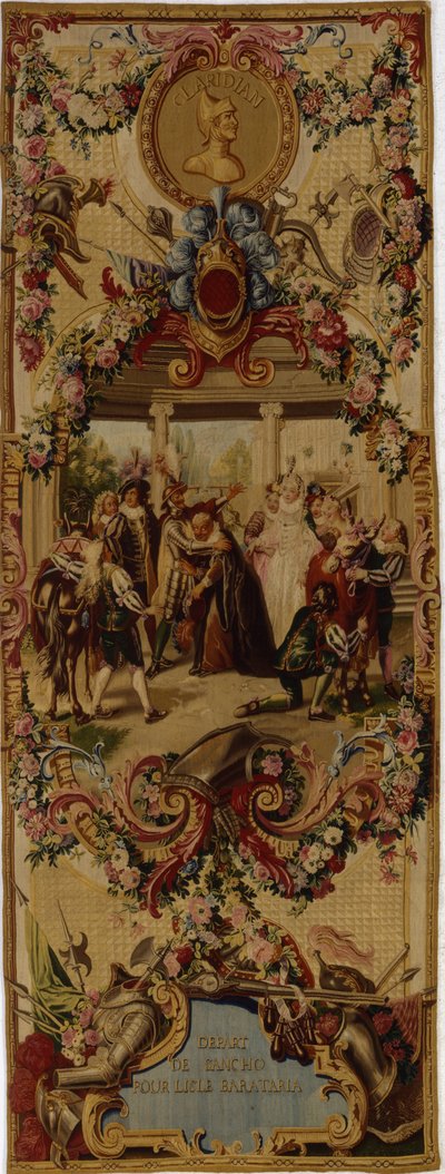 Tapiz de Gobelinos de la Regencia con la historia de Don Quijote de French School