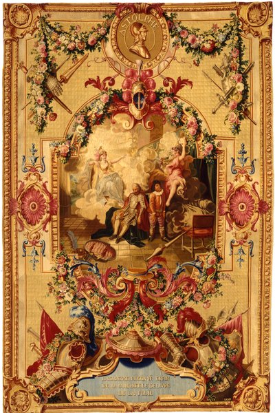 Tapiz de Gobelinos de la Regencia con la historia de Don Quijote de French School