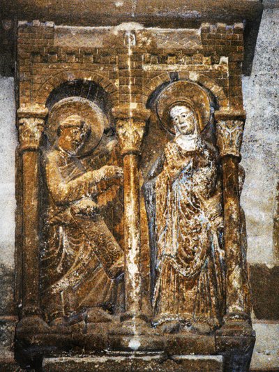 Relieve de un capitel que representa la Anunciación de French School