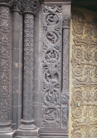 Relieve de la fachada oeste que representa los trabajos del mes, 1122-40 de French School