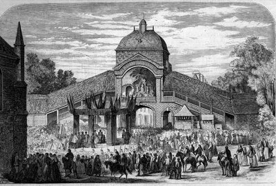 Ceremonia religiosa - 15 de agosto de 1858: Misa de la Asunción celebrada en el altar de los Peregrinos de Santa Ana de Auray (Sainte-Anne-d