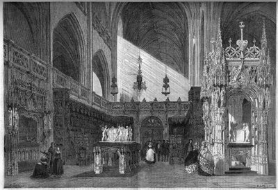 Arquitectura religiosa: vista del coro de la iglesia (1513-1532) de Brou, Ain (01) de French School