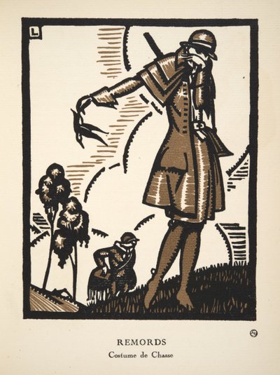 Recuerdos, de una colección de láminas de moda de French School