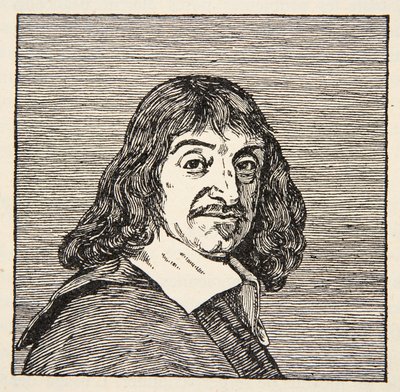 René Descartes, copia de Boris Mestchersky (d.1957) ilustración de Histoire de la Nation Francaise, Sciences, Volúmenes I y II, por Gabriel Hanotaux (1853-1944), 1924 de French School