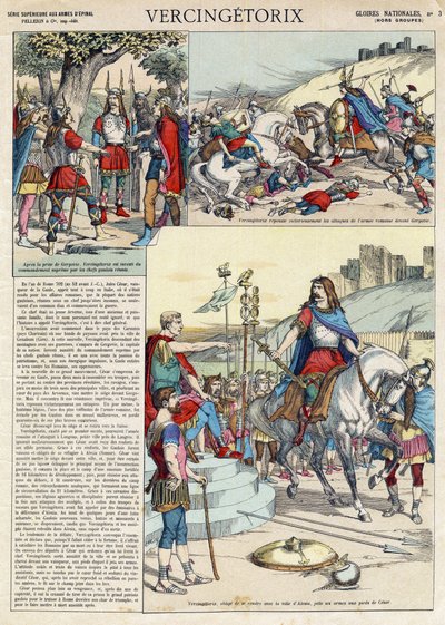 Representación de Vercingetórix (ca. 80-ca. 46 a.C.) guerrero y líder galo de la tribu de los arvernos elegido por su pueblo para liderar la guerra contra los romanos (Retrato de Vercingetórix (82 a.C.-46 a.C.) jefe de la tribu de los arvernos, elegido por de French School