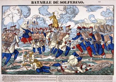 Representación de la Batalla de Solferino, 24 de junio de French School