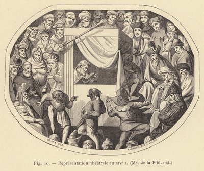 Representación teatral en el siglo XIV, Ms de la Bibl nat de French School