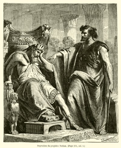 Reproches del profeta Natán de French School