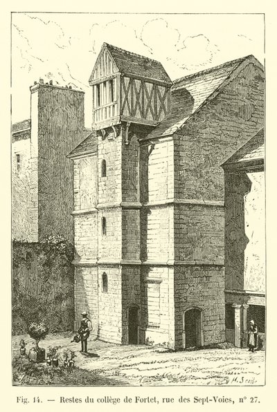 Restos del colegio de Fortet, rue des Sept-Voies, no 27 de French School