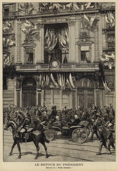 Regreso del Presidente francés Félix Faure de su visita a Rusia, 1897 de French School