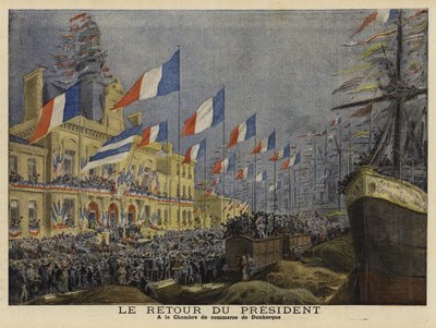 Regreso del Presidente francés Félix Faure de su visita a Rusia, 1897 de French School