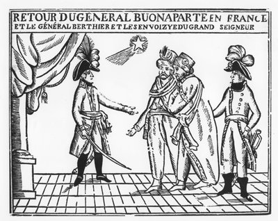 Retorno del General Bonaparte a Francia (grabado) de French School