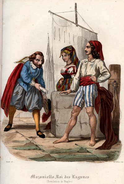 Revuelta contra el dominio de los Habsburgo españoles en Nápoles en 1647 de French School