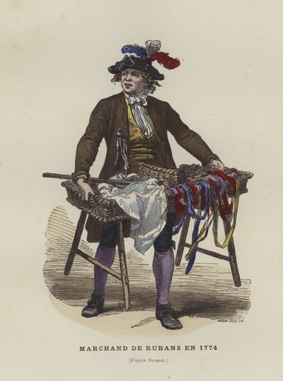 Vendedor de cintas, 1774 de French School