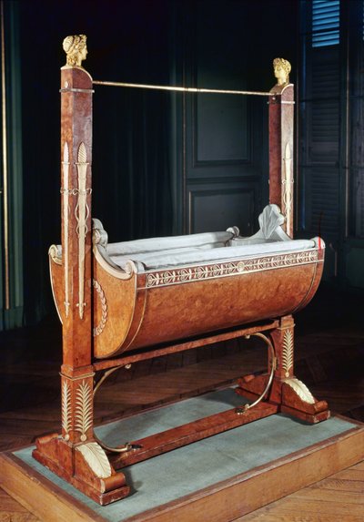 Cuna mecedora del Rey de Roma, de Saint-Cloud, 1811-15 (madera de olmo) de French School