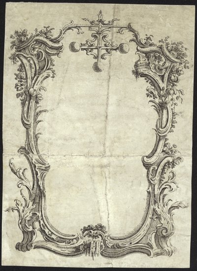 Diseño rococó para un marco de French School