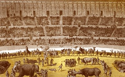 El circo romano en la Antigüedad, del "Dictionnaire du Théâtre", Arthur Pougin de French School