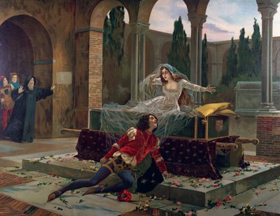 Romeo y Julieta Escena de la ópera Romeo y Julieta por Charles Gounod (1818-1893). c.1880. de French School